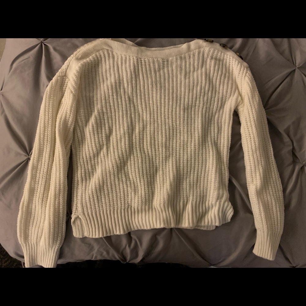 Off the shoulder knitted sweater
